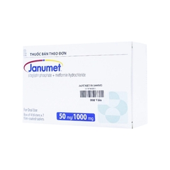 Thuốc Janumet 50mg/1000mg điều trị đái tháo đường tuýp 2 (hộp 4 vỉ x 7 viên)