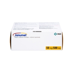 Thuốc Janumet 50mg/500mg điều trị đái tháo đường típ 2 (hộp 4 vỉ x 7 viên)