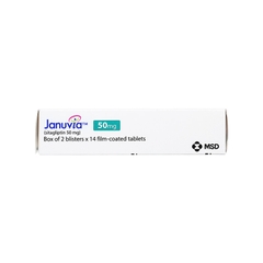 Thuốc Januvia 50mg điều trị đái tháo đường tuýp 2 (hộp 2 vỉ x 14 viên)