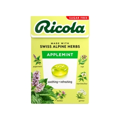 Viên ngậm thảo mộc Ricola AppleMint không đường (hộp 40g)