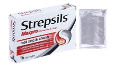 Viên ngậm Strepsils Maxpro mật ong & chanh chống viêm, làm giảm đau họng (hộp 2 vỉ x 8 viên)