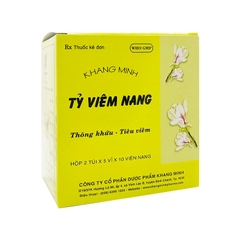 Thuốc Tỷ Viêm Nang Khang Minh điều trị viêm xoang, viêm mũi dị ứng (hộp 1 lọ x 60 viên)