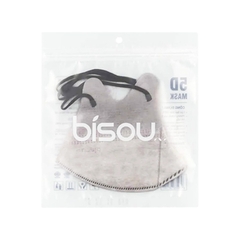 Khẩu trang 5D màu xám hiệu Bisou (gói 10 cái)