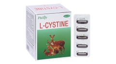 Viên nang mềm L-Cystine 500mg Phils Lin hỗ trợ điều trị sạm da, tàn nhang (hộp 12 vỉ x 5 viên)