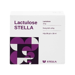 Dung dịch uống Lactulose Stella điều trị táo bón, các bệnh não do gan (hộp 20 gói x 15ml)