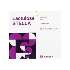 Dung dịch uống Lactulose Stella điều trị táo bón, các bệnh não do gan (hộp 20 gói x 15ml)