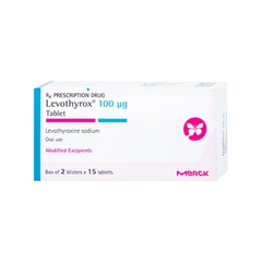 Thuốc Levothyrox 100µg điều trị bệnh lý tuyến giáp (hộp 2 vỉ x 15 viên)