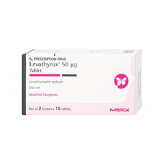 Thuốc Levothyrox 50µg điều trị bướu giáp, suy giáp (hộp 2 vỉ x 15 viên)
