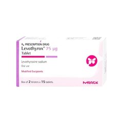 Thuốc Levothyrox 75µg điều trị bướu giáp đơn thuần lành tính (hộp 2 vỉ x 15 viên)