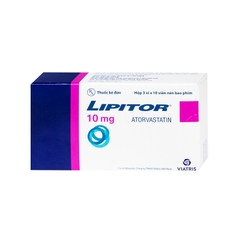 Thuốc Lipitor 10mg điều trị rối loạn mỡ máu (hộp 3 vỉ x 10 viên)