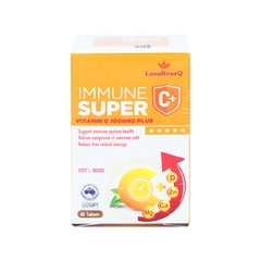 Viên nhai Lunarosaq Immune Super C+ hỗ trợ tăng cường sức đề kháng (hộp 1 chai x 60 viên)