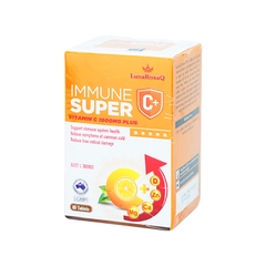 Viên nhai Lunarosaq Immune Super C+ hỗ trợ tăng cường sức đề kháng (hộp 1 chai x 60 viên)