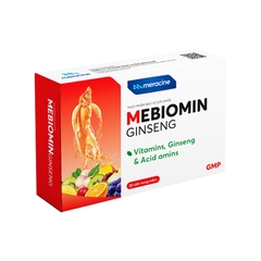 Viên uống Mebiomin Ginseng hỗ trợ bồi bổ cơ thể, nâng cao sức đề kháng (hộp 30 viên)