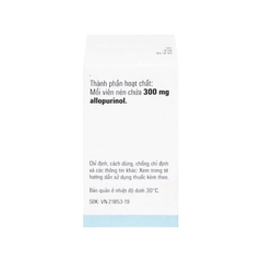 Viên nén Milurit 300mg điều trị bệnh gout  (hộp 1 lọ x 30 viên)