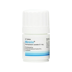 Thuốc Minirin 0.1mg điều trị đái tháo nhạt, tiểu đêm (hộp 1 lọ x 30 viên)