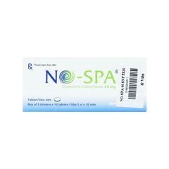 Thuốc No-spa 40mg điều trị co thắt cơ trơn tiêu hóa (hộp 5 vỉ x 10 viên)