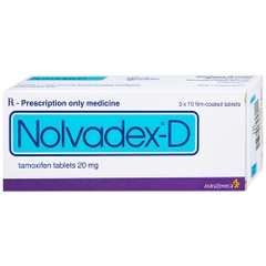 Viên nén Nolvadex-D điều trị ung thư vú (hộp 3 vỉ x 10 viên)