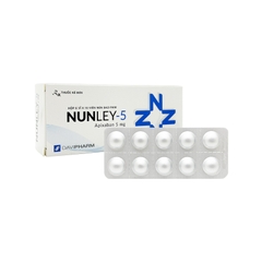 Thuốc Nunley-5 dự phòng nguy cơ đột quỵ và tắc mạch (hộp 6 vỉ x 10 viên)
