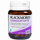 Viên uống Blackmores Ginkgoforte hỗ trợ trí não, cải thiện trí nhớ (chai 40 viên)