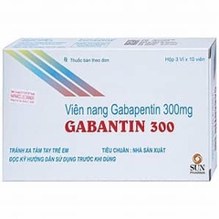 Thuốc Gabantin 300mg điều trị động kinh, đau dây thần kinh (hộp 3 vỉ x 10 viên)