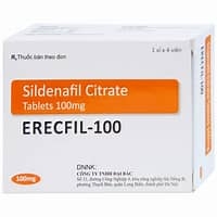Viên nén Erecfil-100 điều trị rối loạn cương dương (hộp 1 vỉ x 4 viên)