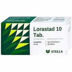 Thuốc Lorastad 10 Tab điều trị các triệu chứng dị ứng (hộp 10 vỉ x 10 viên)