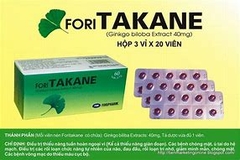 Thuốc Foritakane điều trị rối loạn mạch máu não, bệnh Alzheimer (hộp 2 vỉ x 15 viên)