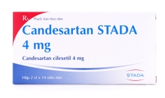 Thuốc Candesartan Stada 4mg điều trị tăng huyết áp vô căn, suy tim (hộp 2 vỉ x 14 viên)