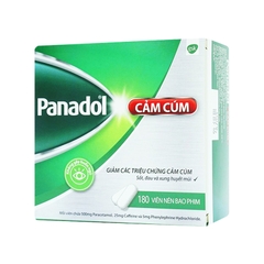 Viên nén Panadol Cảm Cúm giảm các triệu chứng sốt, đau và xung huyết mũi (hộp 15 vỉ x 12 viên)