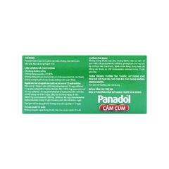 Viên nén Panadol Cảm Cúm giảm các triệu chứng sốt, đau và xung huyết mũi (hộp 15 vỉ x 12 viên)