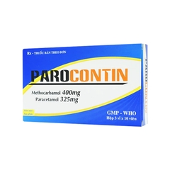 Viên nén Parocontin giảm đau cơ-xương, bong gân (hộp 3 vỉ x 10 viên)