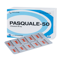 Viên nén Pasquale 50mg điều trị các triệu chứng đau cách hồi ở chân (hộp 10 vỉ x 10 viên)