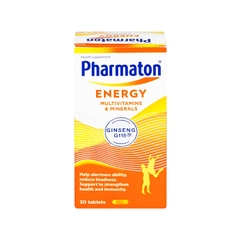 Viên uống Pharmaton Energy nhân sâm tăng cường sức khỏe, giảm mệt mỏi (hộp 1 chai x 30 viên)