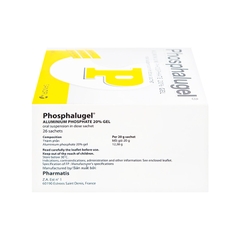 Hỗn dịch uống Phosphalugel giảm độ axit của dạ dày (hộp 26 gói x 20g)