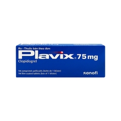 Thuốc Plavix 75mg phòng và điều trị huyết khối (hộp 1 vỉ x 14 viên)