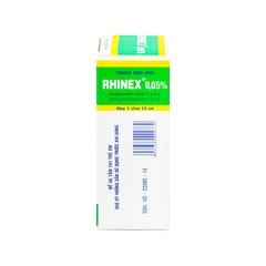 Thuốc nhỏ mũi Rhinex 0.05% giảm sung huyết, nghẹt mũi (chai 15ml)
