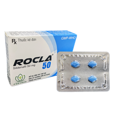 Thuốc Rocla 50 điều trị rối loạn cương dương (hộp 1 vỉ x 4 viên)