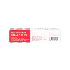 Thuốc Rosuvastatin Stella 10mg điều trị rối loạn mỡ máu (hộp 3 vỉ x 10 viên)