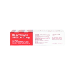 Thuốc Rosuvastatin Stella 10mg điều trị rối loạn mỡ máu (hộp 3 vỉ x 10 viên)
