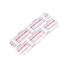 Thuốc Rutin-Vitamin C hỗ trợ điều trị các hội chứng chảy máu, xơ cứng (hộp 10 vỉ x 10 viên)