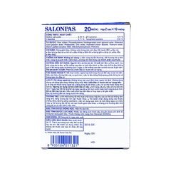 Cao dán Salonpas giảm đau vai, đau lưng, đau cơ (hộp 2 bao x 10 miếng)