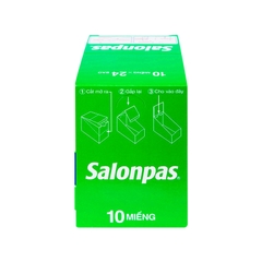 Cao dán Salonpas giảm đau vai, đau lưng, đau cơ (bao 1 gói x 10 miếng)
