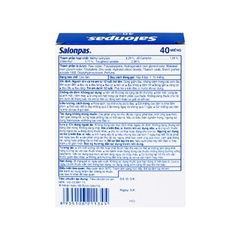 Cao dán Salonpas giảm đau vai, đau lưng, đau cơ (hộp 4 bao x 10 miếng)