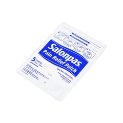 Cao dán giảm đau Salonpas Pain Relief Patch giả đau vai, đau cổ (hộp 5 miếng-7cm x 10 cm)
