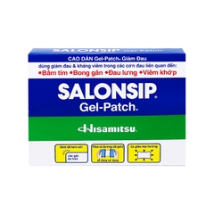 Cao dán Salonsip Gel - Patch giảm đau, kháng viêm cơ khớp (hộp 8 gói x 3 miếng)
