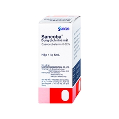 Thuốc nhỏ mắt Sancoba 0.02% cải thiện chứng mỏi mắt do điều tiết (hộp 1 chai x 5ml)