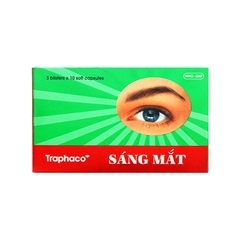 Thuốc Sáng Mắt Traphaco dự phòng và điều trị các bệnh lý về mắt (hộp 3 vỉ x 10 viên)