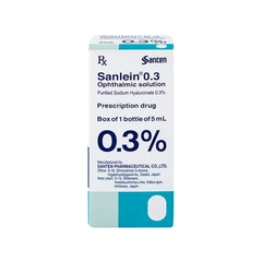 Thuốc nhỏ mắt Sanlein 0.3% điều trị rối loạn biểu mô kết giác mạc (hộp 1 chai x 5ml)