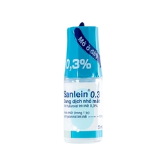 Thuốc nhỏ mắt Sanlein 0.3% điều trị rối loạn biểu mô kết giác mạc (hộp 1 chai x 5ml)