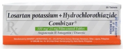Thuốc Combizar 100mg/25mg điều trị tăng huyết áp (hộp 3 vỉ x 10 viên)